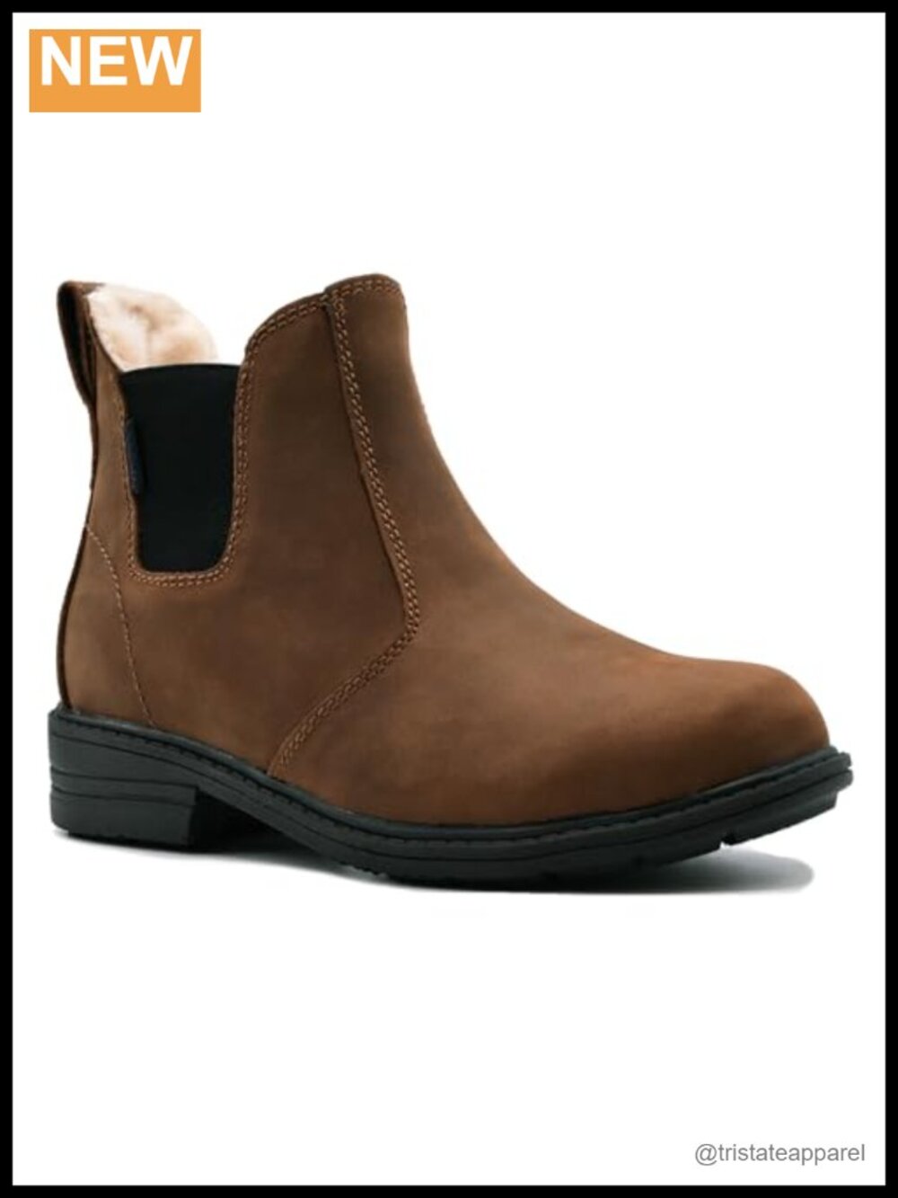 Waterproof Leather Wool Lined Chelsea Winter Boots